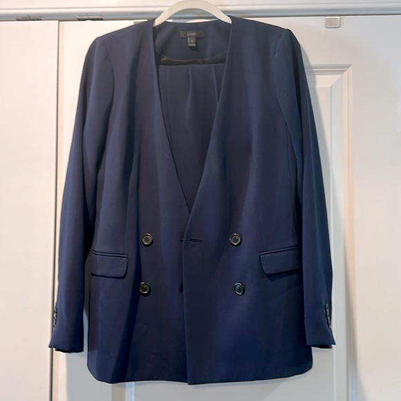 Rare - Jcrew French Girl Suit, Navy - Picture 3 of 10